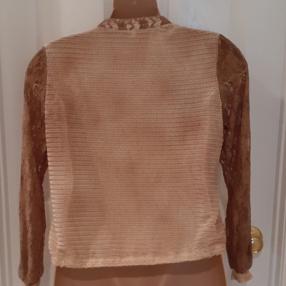 Gimmicks Drawstring Openweave Cardigan - Picture 5 of 5